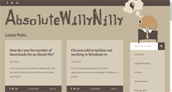 Desktop Screenshot of absolutewillynilly.com